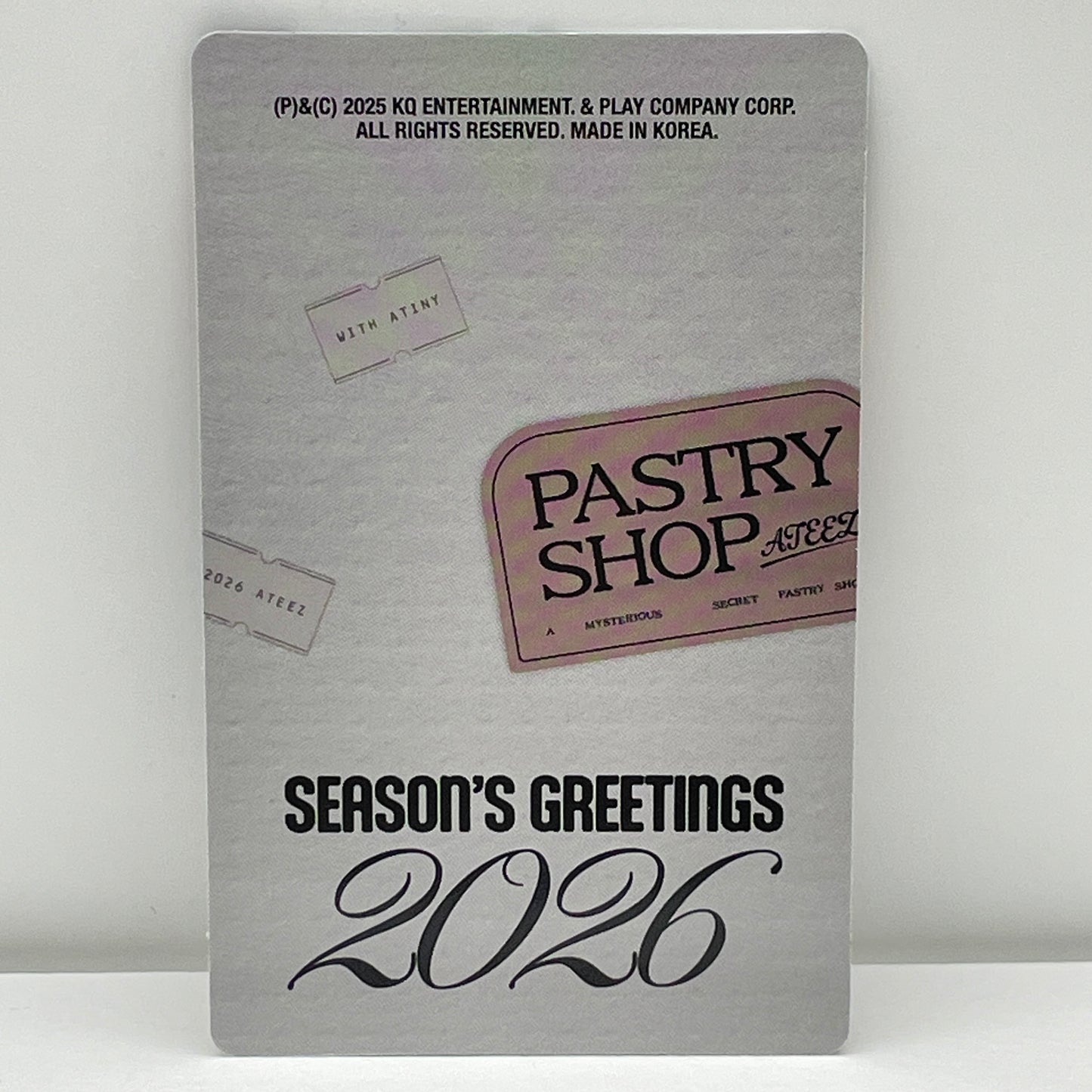 ATEEZ 2026 SEASON'S GREETINGS Distribution Bonus Photocard